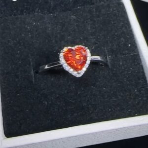 Orange Heart Ring