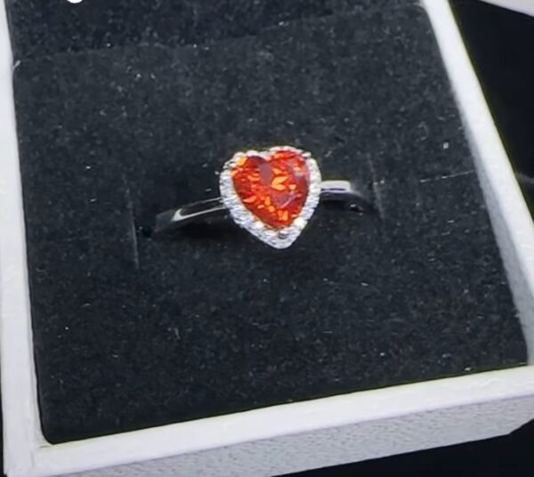 Orange Heart Ring