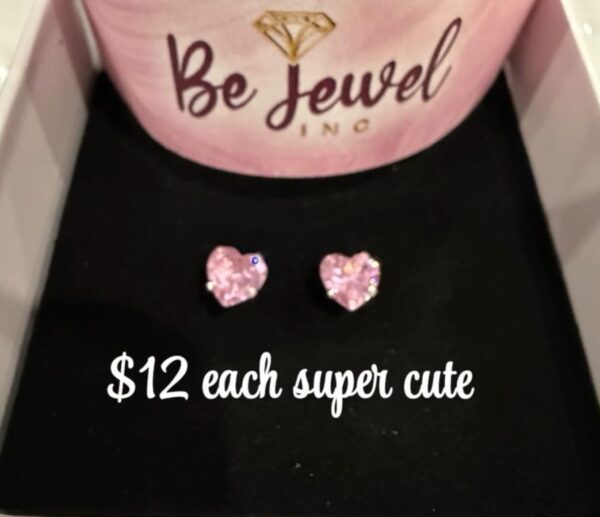 Pink Heart Earrings